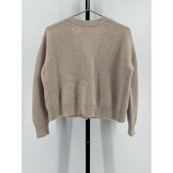 Jenni Kayne Cropped Beige Cashmere Cocoon Cardigan Size XXS - Picture 3 of 6